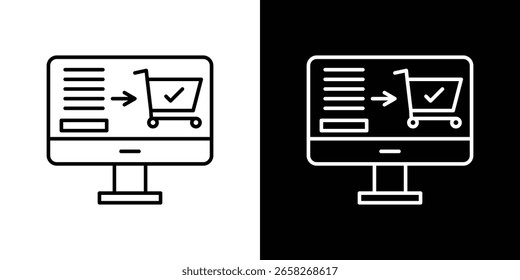 E commerce platform icon outline. EPS 10 editable vector