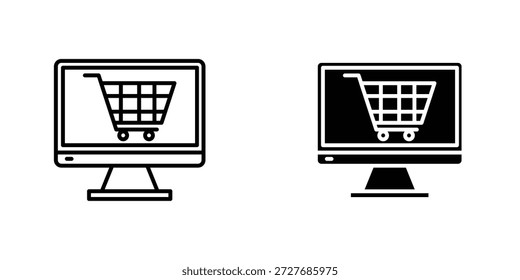 E-Commerce-Plattform-Symbol-Logo-Grafik-Design-Element. EPS10