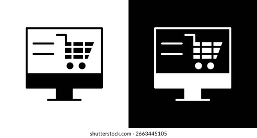 E commerce platform icon Vector clipArt Illustrations in flat style