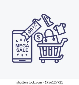 E commerce Sales concept vector illustration