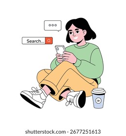 E commerce Search vector Illustration 