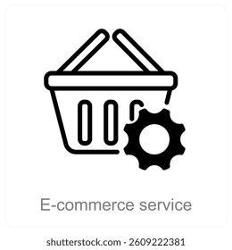 E Commerce Service icon concept