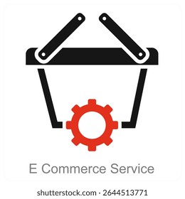 E Commerce Service vector icon concept design