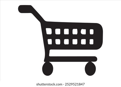 Comercio electrónico Carrito de compras silueta Arte vectorial ilustración