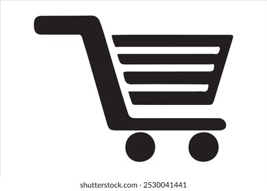 Comercio electrónico Carrito de compras silueta Arte vectorial ilustración