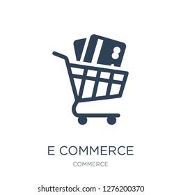 e commerce shopping cart tool icon vector on white background, e commerce shopping cart tool trendy filled icons from Commerce collection, e commerce shopping cart tool vector illustration