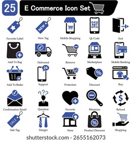 Pacote de Ícones de Compras de E-commerce