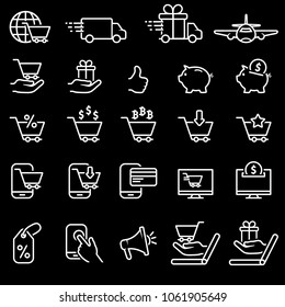 E commerce and shopping icon set
