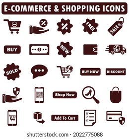 E Commerce, shopping Icon set