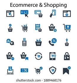 E commerce shopping icon.market,set,bag(vector illustration)