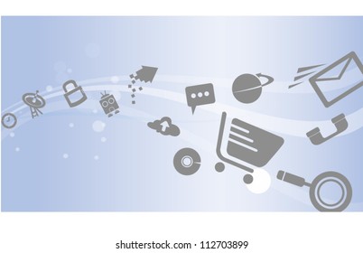 e commerce, social media background, banner