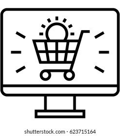 E Commerce Solution Vector Icon