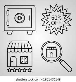E-Commerce-Symbol-Sammlung auf weißem Hintergrund E-Commerce-Symbole
