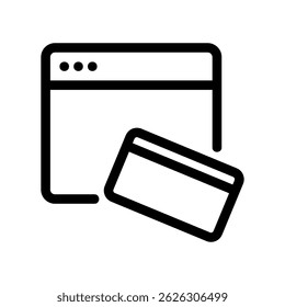 E commerce Symbol Web Page and Bank Card for Digital Transactions