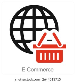 E Commerce vector icon concept design