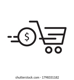 diseño de logotipo de icono de vector de comercio electrónico