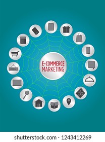 e commerce vector icons and charter