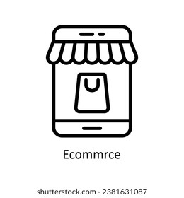 E commerce vector outline Design illustration. Symbol on White background EPS 10 File 