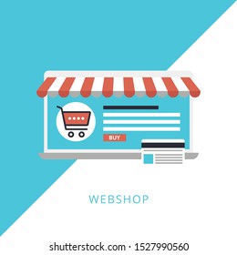 E commerce web shop flat design 