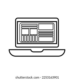 Icono De Sitio Web E Commerce En Estilo De Línea