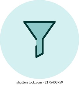 E commercial filter, illustration, vector on a white background.