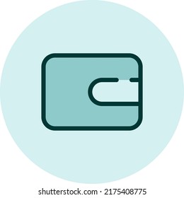 E Commercial wallet, illustration, vector on a white background.