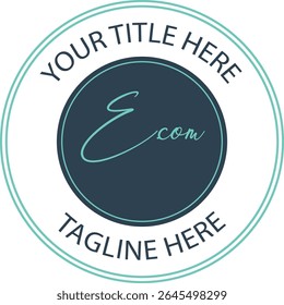 E.com designs de logotipo da empresa com fundo branco