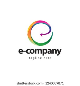 E Company Logo Vector Template Design Illustration