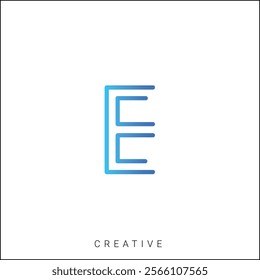 E Creative Latter Logo Design. By Custom Branding Logo. Creative Logo Design. Logo Template. Vector illustration. Modern Design. Monogram Design