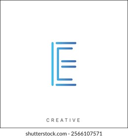 E Creative Latter Logo Design. By Custom Branding Logo. Creative Logo Design. Logo Template. Vector illustration. Modern Design. Monogram Design