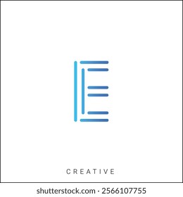 E Creative Latter Logo Design. By Custom Branding Logo. Creative Logo Design. Logo Template. Vector illustration. Modern Design. Monogram Design