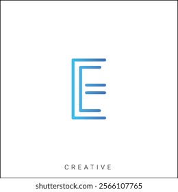 E Creative Latter Logo Design. By Custom Branding Logo. Creative Logo Design. Logo Template. Vector illustration. Modern Design. Monogram Design