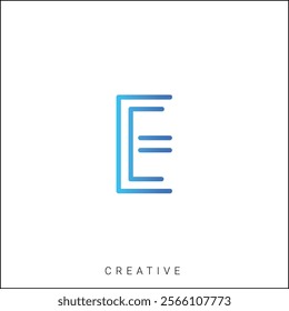 E Creative Latter Logo Design. By Custom Branding Logo. Creative Logo Design. Logo Template. Vector illustration. Modern Design. Monogram Design