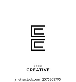 E Creative Latter Logo Design. By Custom Branding Logo. Creative Logo Design. Logo Template. Vector illustration. Modern Design. Monogram Design