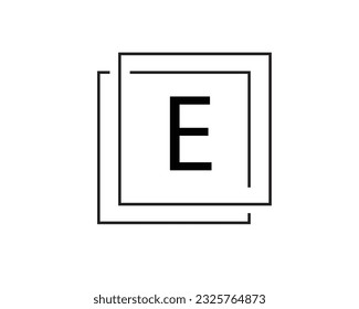 E creative logo design element