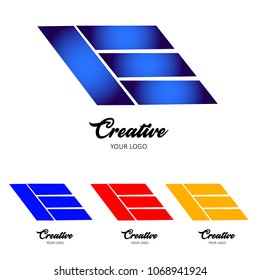E creative logo template. Abstract logo