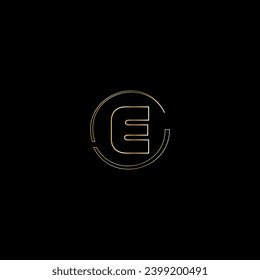 E creative modern letters logo design template