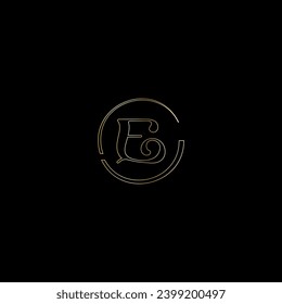 E creative modern letters logo design template