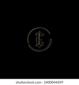 E creative modern letters logo design template
