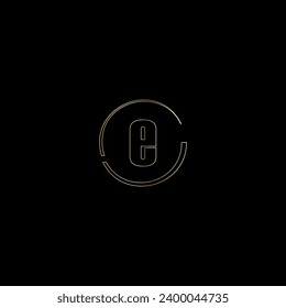 E creative modern letters logo design template