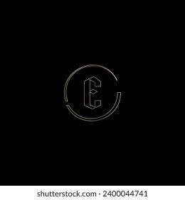 E creative modern letters logo design template