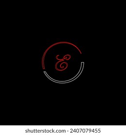 E creative modern letters logo design template