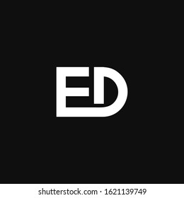 E D DE ED initial letter logotype icon logo vector elegant