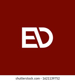 E D DE ED initial letter logotype icon logo vector elegant