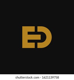 E D DE ED initial letter logotype icon logo vector elegant