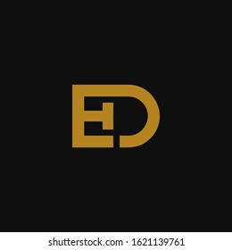 E D DE ED initial letter logotype icon logo vector elegant