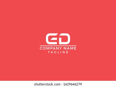 E D ED logo abstract letter initial based icon graphic design in vector editable file.