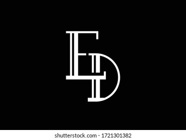 E D Initial Letter Logo design vector template, Graphic Alphabet Symbol for Corporate Business Identity