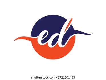 E D Initial Letter Logo design vector template, Graphic Alphabet Symbol for Corporate Business Identity