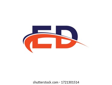 E D Initial Letter Logo design vector template, Graphic Alphabet Symbol for Corporate Business Identity